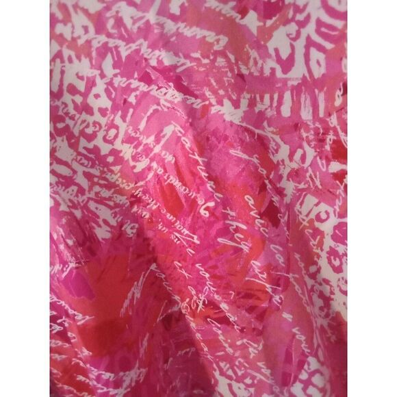 Ruby Rd Favorites Women's Top 2X Pink Love Letter V Neck 3/4 Sleeve - Picture 3 of 6